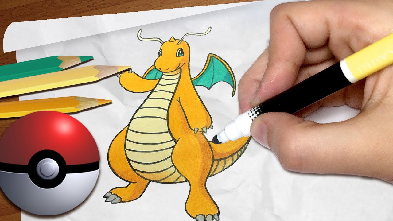 Como desenhar o DRAGONITE [Pokémon] | Passo a passo #55