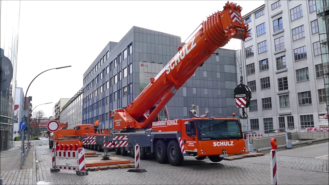Krandienst Schulz LTM 1300-6.2 im Einsatz - Klimaanlagen