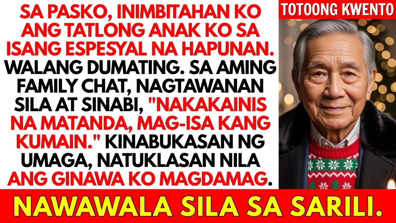 Pasko, Tinawanan Ako ng Tatlong Anak “Walang Gusto sa’yo—Kumain Mag-isa!” Di Nila Alam…