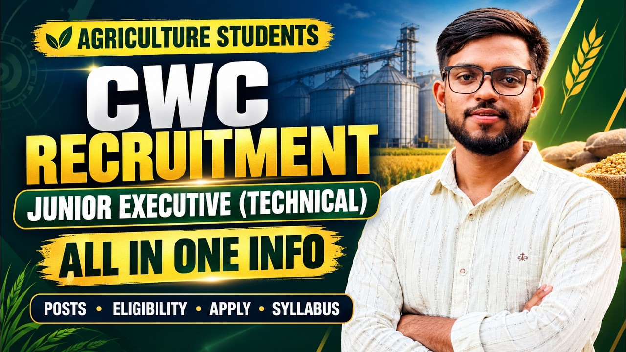 CWC Recruitment 2026 🔥 Junior Executive (Technical) | Eligibility, Vacancy, Syllabus & Apply Online