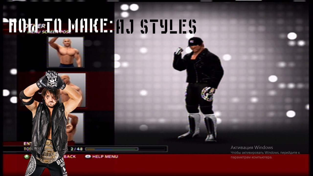WWE 2K16:HOW TO MAKE AJ STYLES/AJ STYLES CAW FORMULA (XBOX 360/PS3)