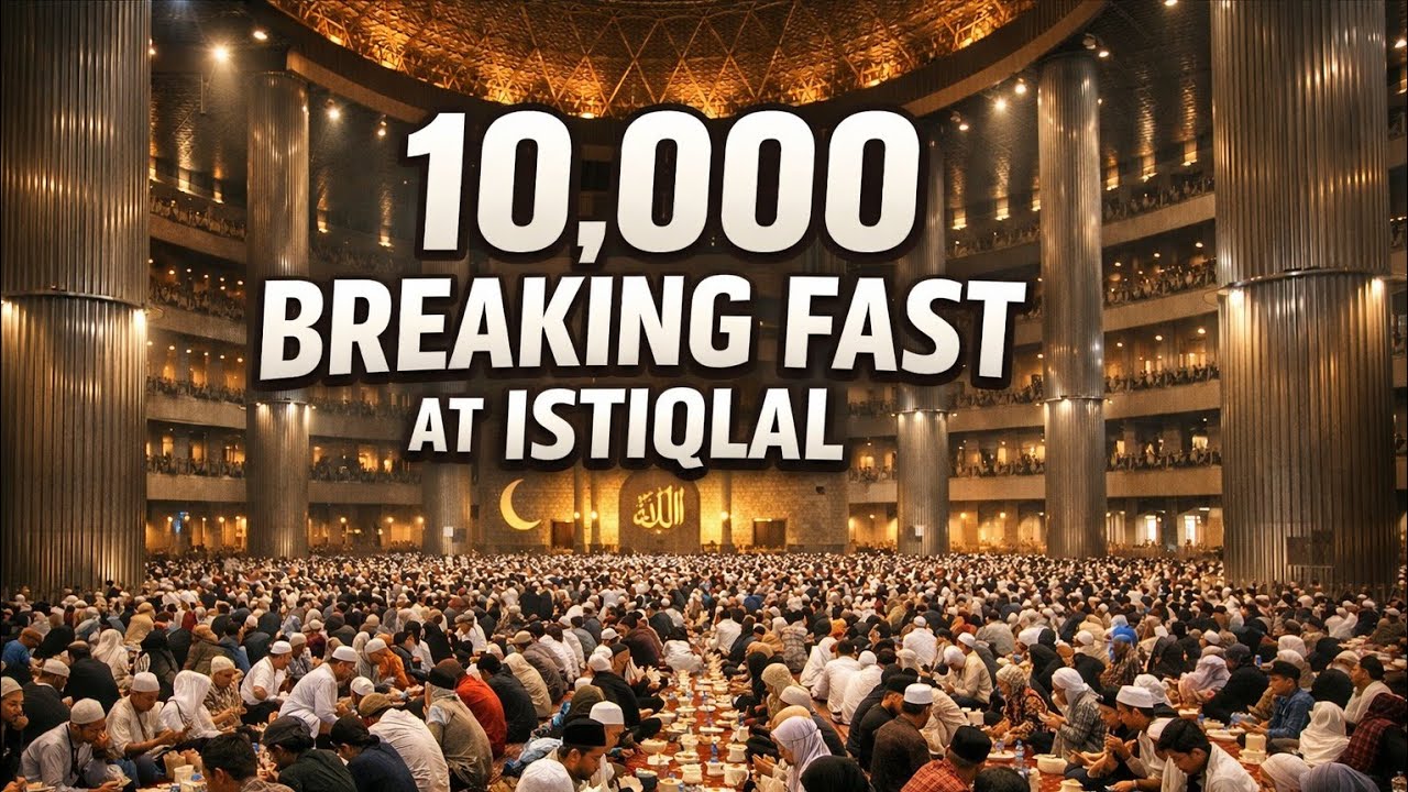 UNBELIEVABLE! 10,000 People Breaking Fast at Indonesia's Grand Mosque