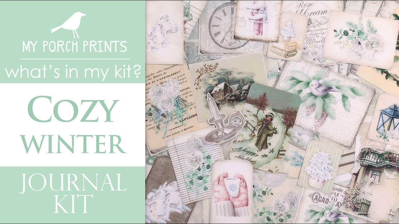 COZY WINTER JOURNAL KIT | What's In My Kit 🤍| My Porch Prints Junk Journaling Tutorials