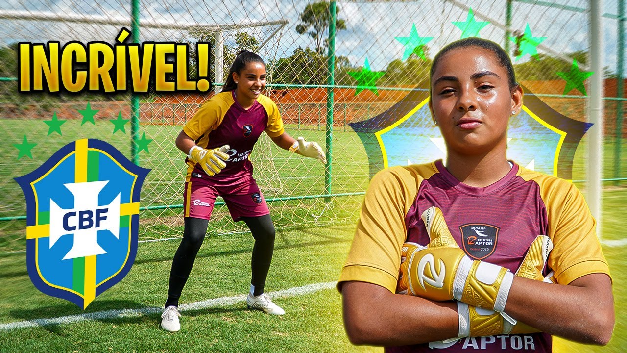 ELA JÁ DEFENDEU A SELEÇÃO BRASILEIRA! OLHA O NÍVEL DESSA GOLEIRA!