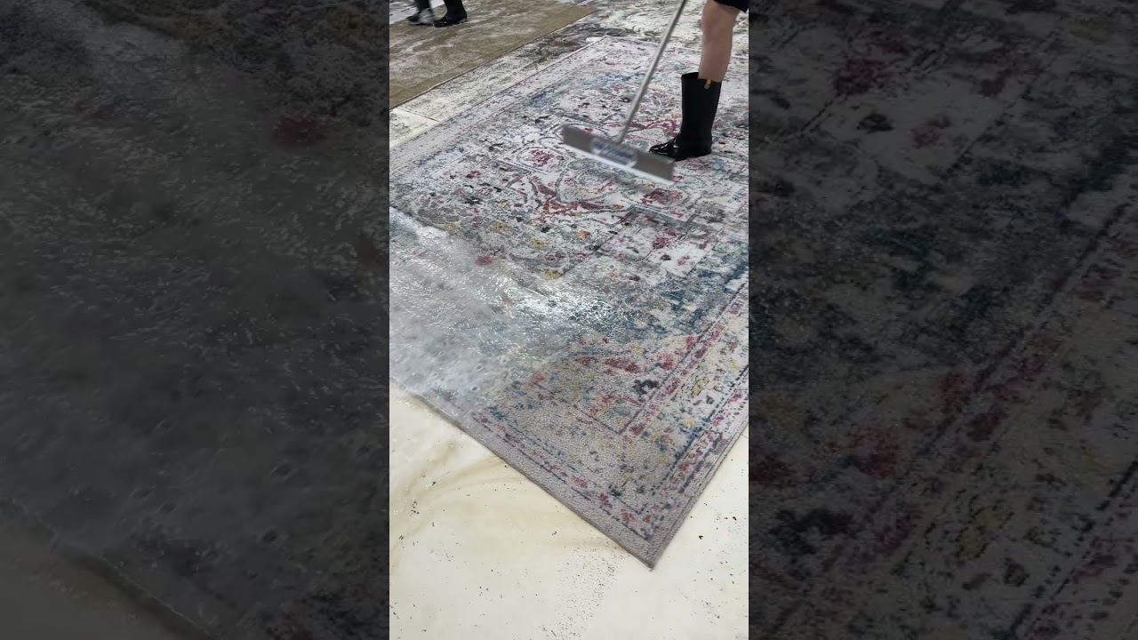Oriental Rug Cleaning of Indianapolis - Dirty Rug Sqeegee