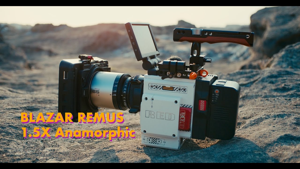 Blazar Remus 1.5X Anamorphic lens test. Amber flare.