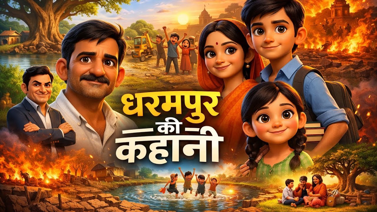 धर्मपुर की कहानी | cartoon in hindi | hindi cartoon | Emotional Animated Story