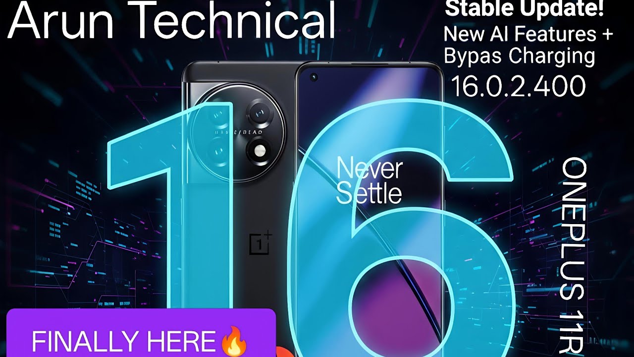 OnePlus 11R Stable Update AI New Features Update Version 16.0.2.400 