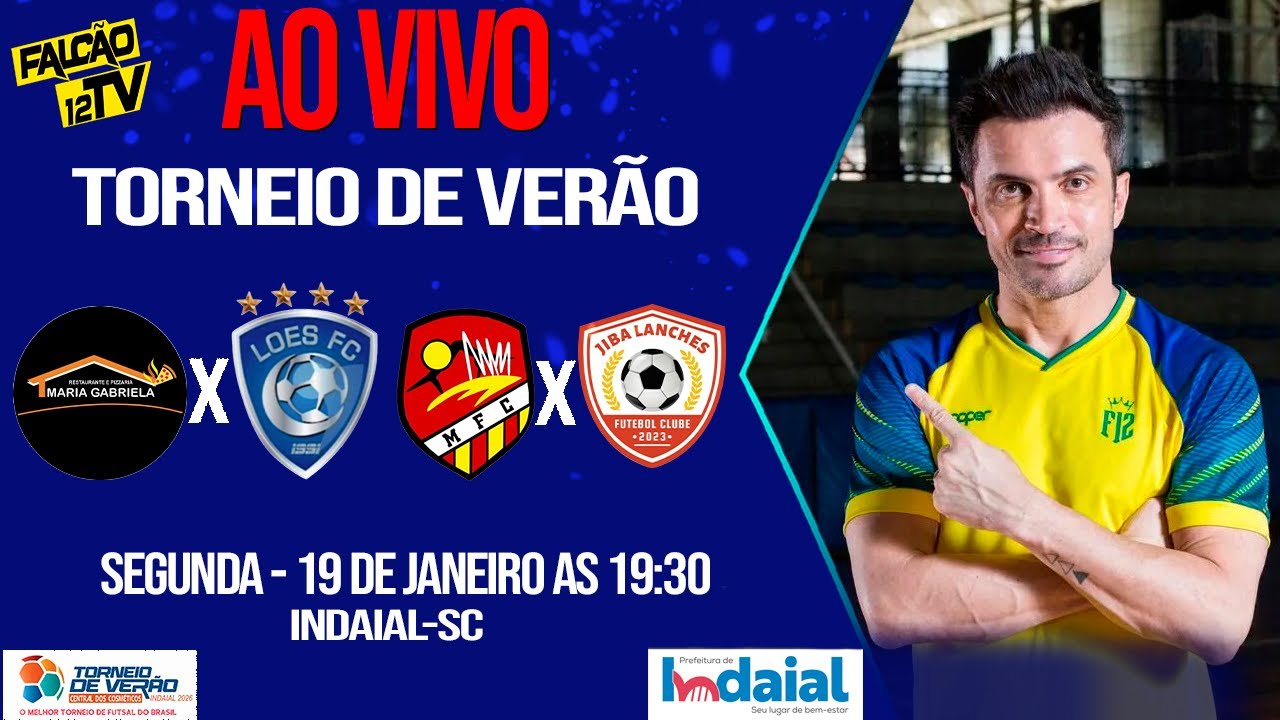 FUTSAL AO VIVO | LOES FUTSAL X MARIA GABRIELA| MARIOTÃO X JIBA L TORNEIO DE VERÃO INDAIAL 17/01/2026