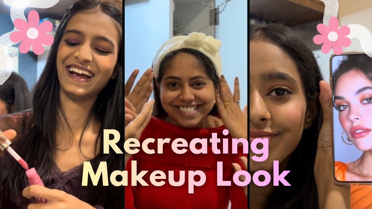 Trying this VIRAL makeup inspo💅🏻 #makeuptutorial #makeupinspo #sisters #tutorial #viralmakeup 