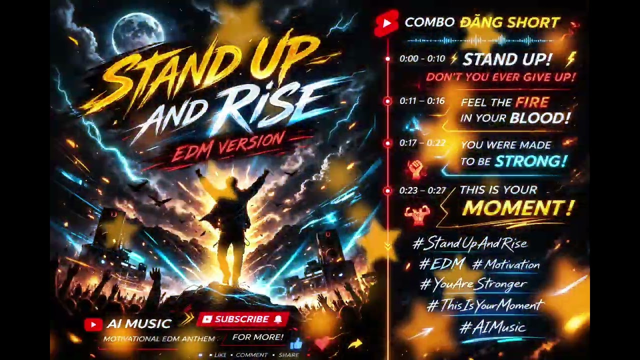 Stand Up ⚡ Don’t Ever Give Up! | EDM Motivation 🔥