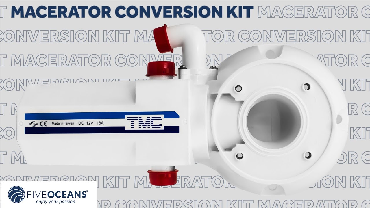 FIVEOCEANS TMC ELECTRIC TOILET MACERATOR CONVERSION KIT UNBOXING