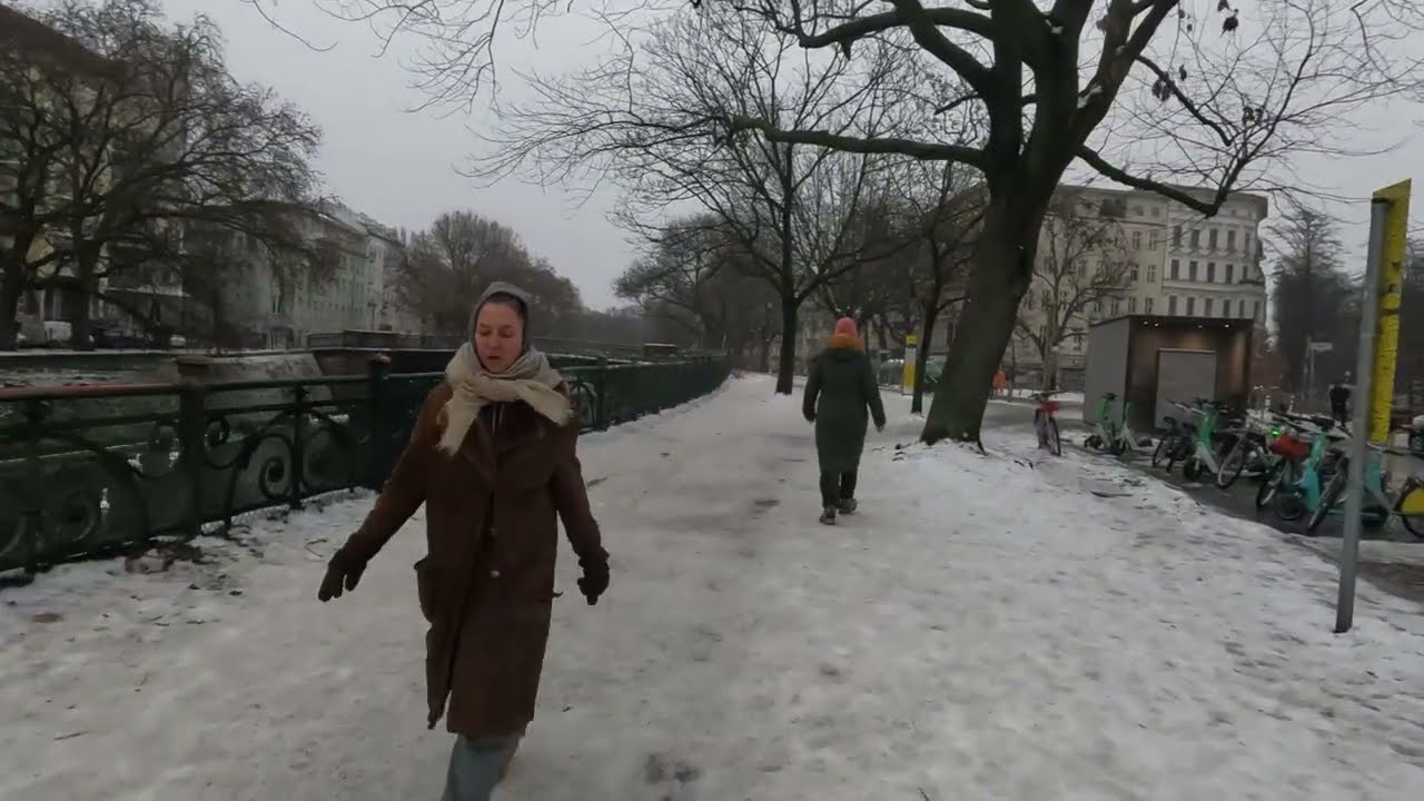 A Walk by Snowy Landwehr Canal | Sunday Vibes Kreuzberg Berlin