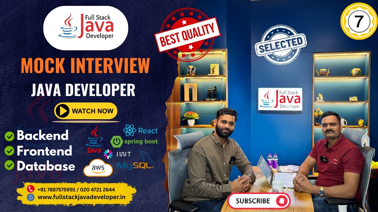 TCS 5 Years Experience Java Full Stack Mock Interview | Banking Domain  | By Mr. Kiran Jadhav