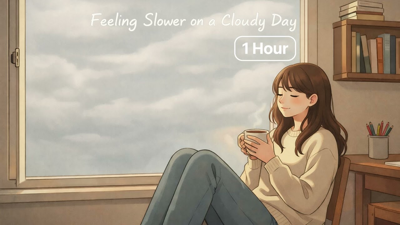 🌥 1 Hour Feeling Slower on a Cloudy Day — Gentle Lo-fi for Low-Energy Moments【ZynthTone】