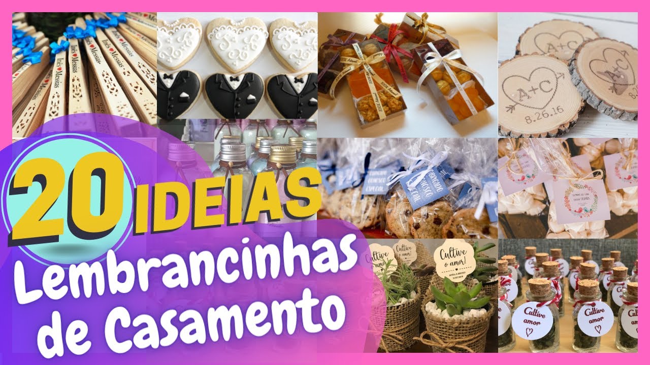 20 MELHORES LEMBRANCINHAS PARA CASAMENTO - Ideias de Lembrancinha de Casamento Gastando Pouco