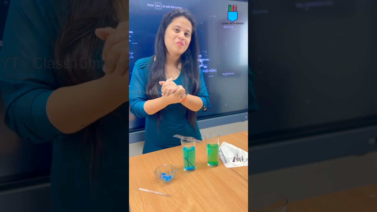 Displacement Reaction #learnwithmansi #class10th