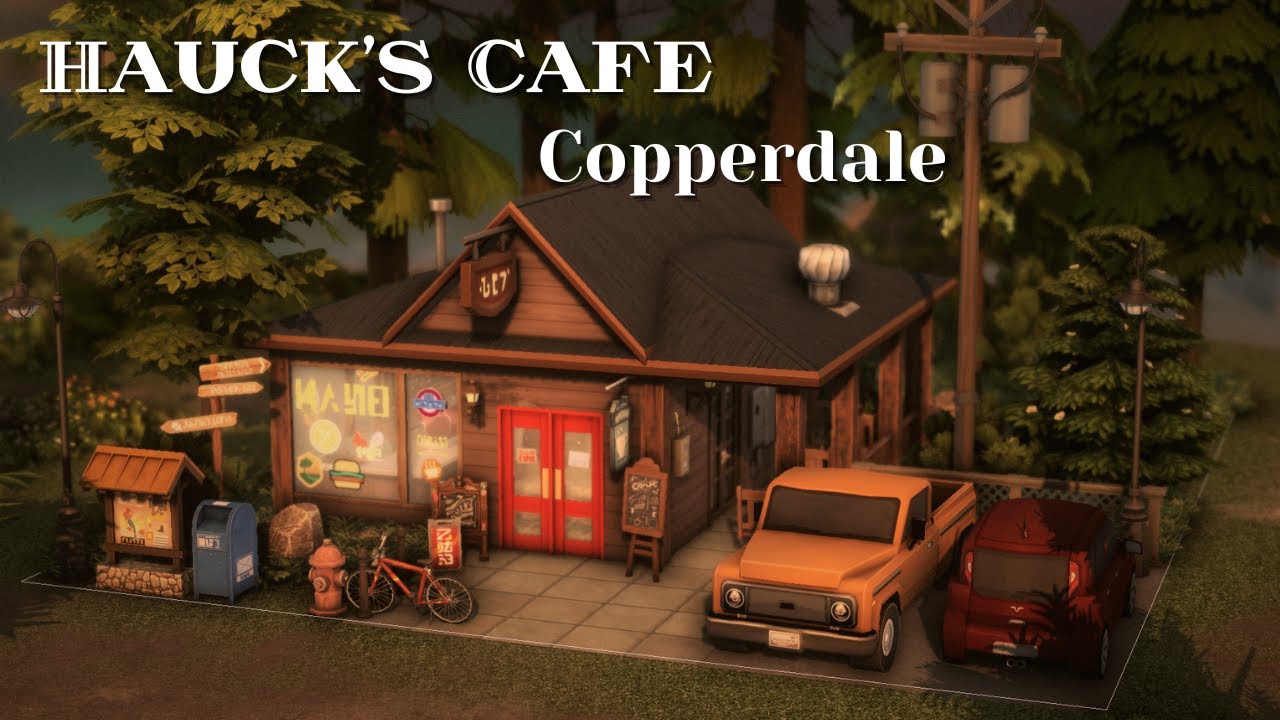 On construit un café à Copperdale // Sims 4 Speedbuild