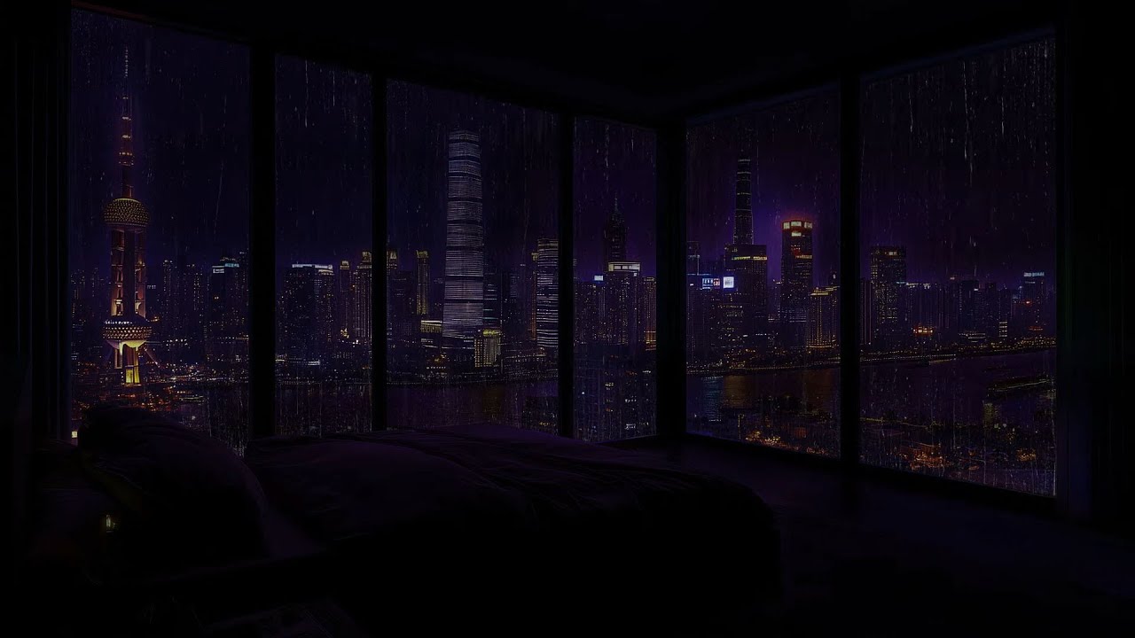 Sleep Therapy for Deep Sleep🌧️ Rainy City Nights: Immerse Yourself in Healing Rain Sounds for Sleep