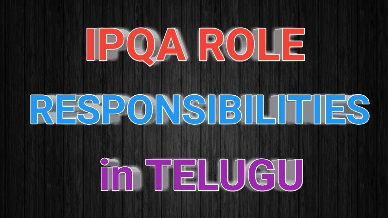 How To Know About IPQA Role & Responsibilities in Telugu | In-Process QA | Pharma Guide