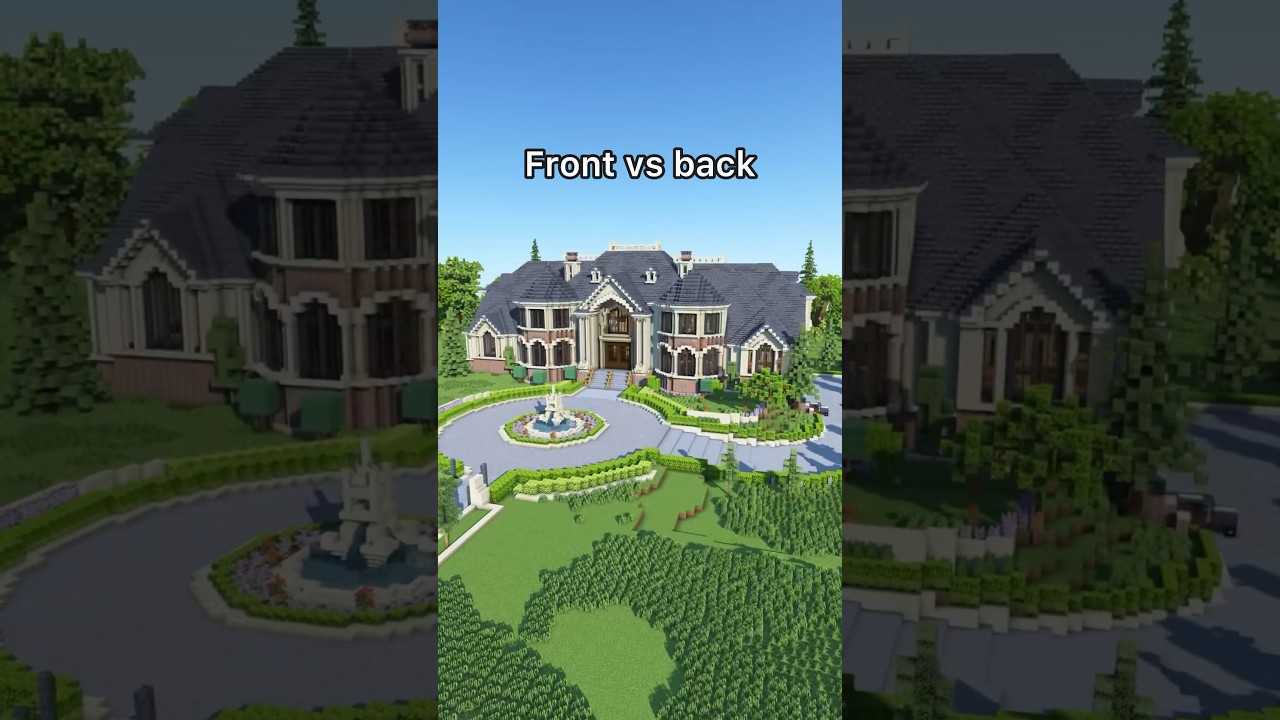 Front vs back Minecraft mansion #minecraft