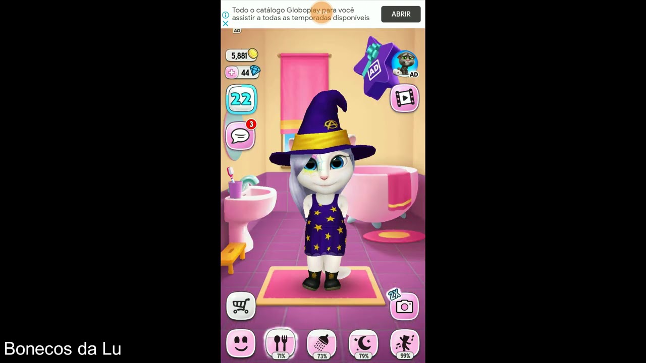 Halloween no Talking Angela - Gatinha vestida de Bruxinha! (parte 12)