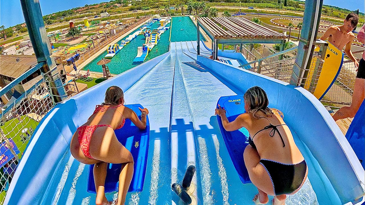 Waterslides at Frenzy Waterpark in France 