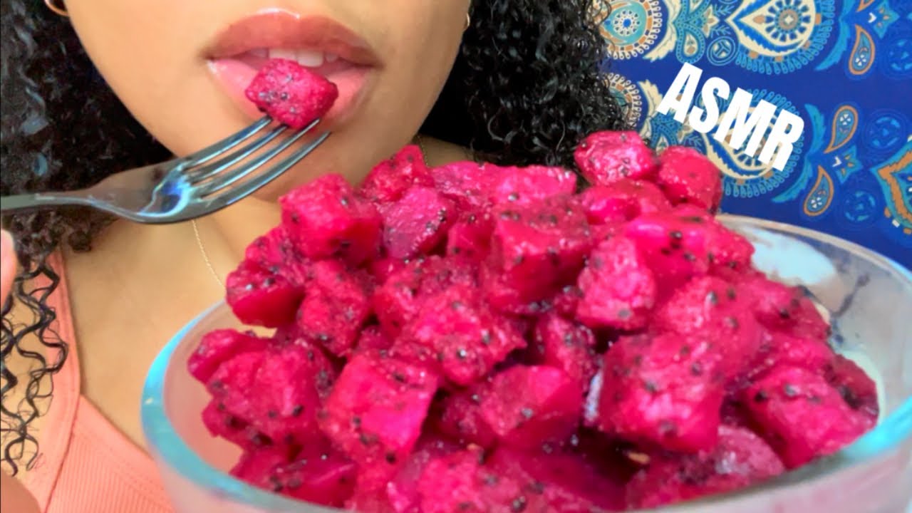 ASMR | Frozen Red Dragon Fruit 💜❄️💦