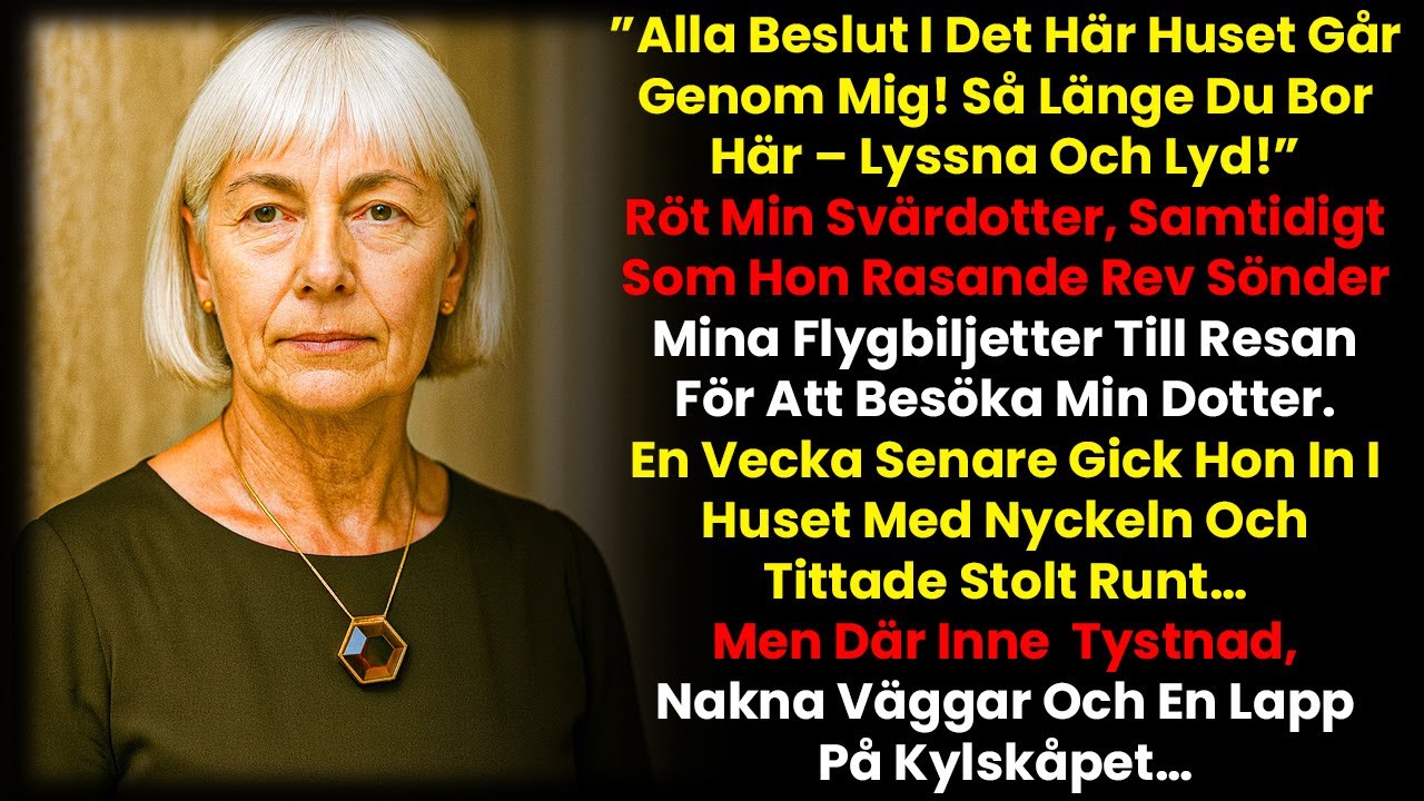 Min Svärdotter Slet Sönder Mina Flygbiljetter Och Styrde Allt – Tillbaka Fick Hon Bara Tystnad