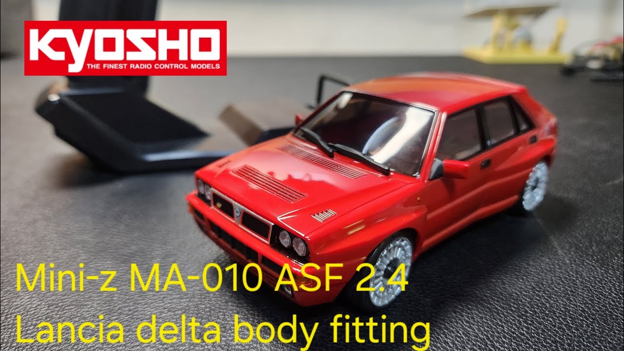 Kyosho mini-z ma-010 asf 2.4 chassis & lancia delta body & kyosho ex-6r pairing
