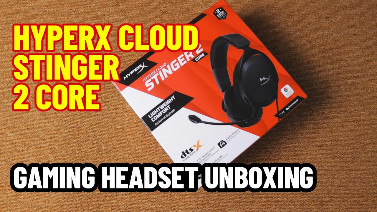 HYPERX CLOUD STINGER 2 CORE - GAMING HEADSET UNBOXING #hp #unboxing #gaming #hyperx #headset