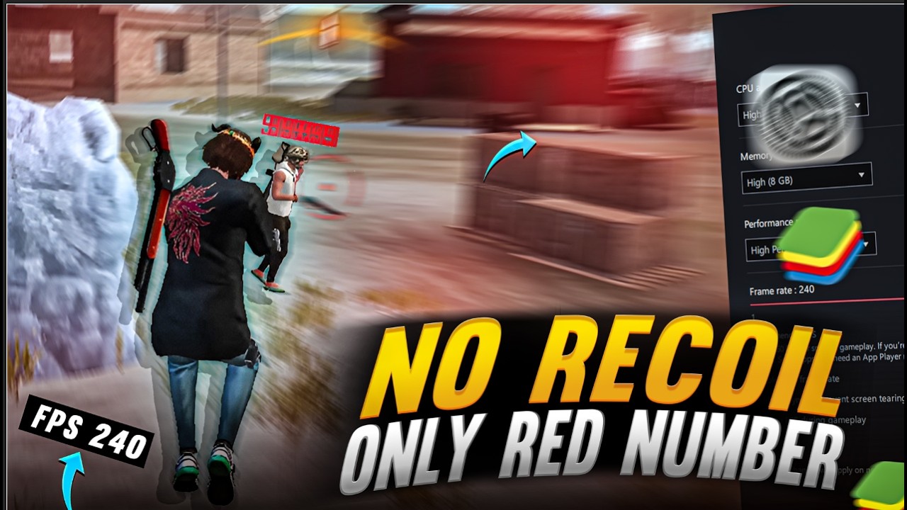 Bluestacks 5.9 Best Headshot Setting 2026 😱 No Recoil + Only Red Number