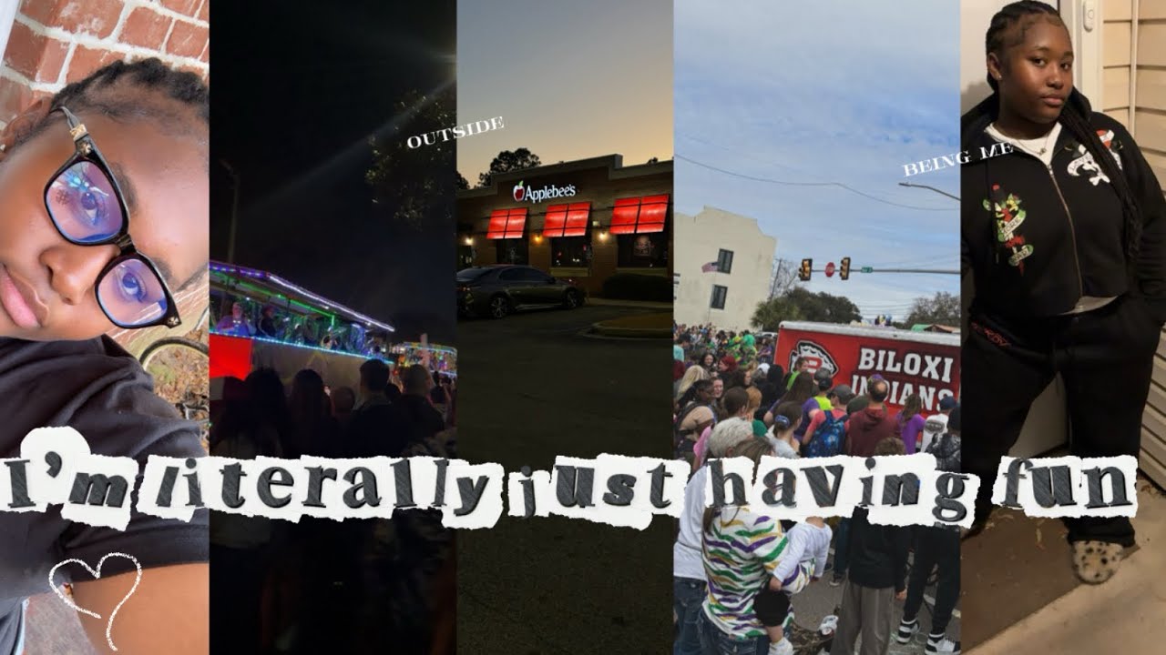 I’m literally just having fun💜II Mardi Gras, going out to eat, taking pictures, school, parades 