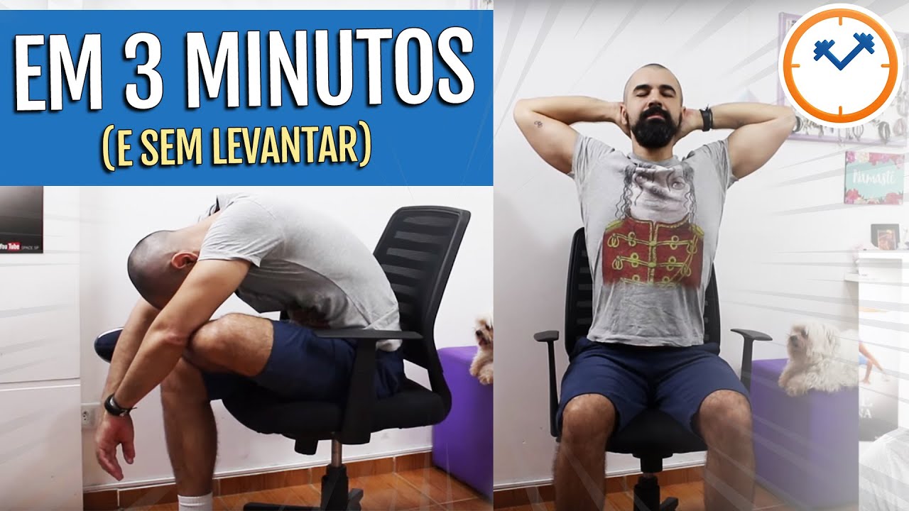 Como Fazer ALONGAMENTO SENTADO (série de só 3 MINUTOS) | Saúde na Rotina