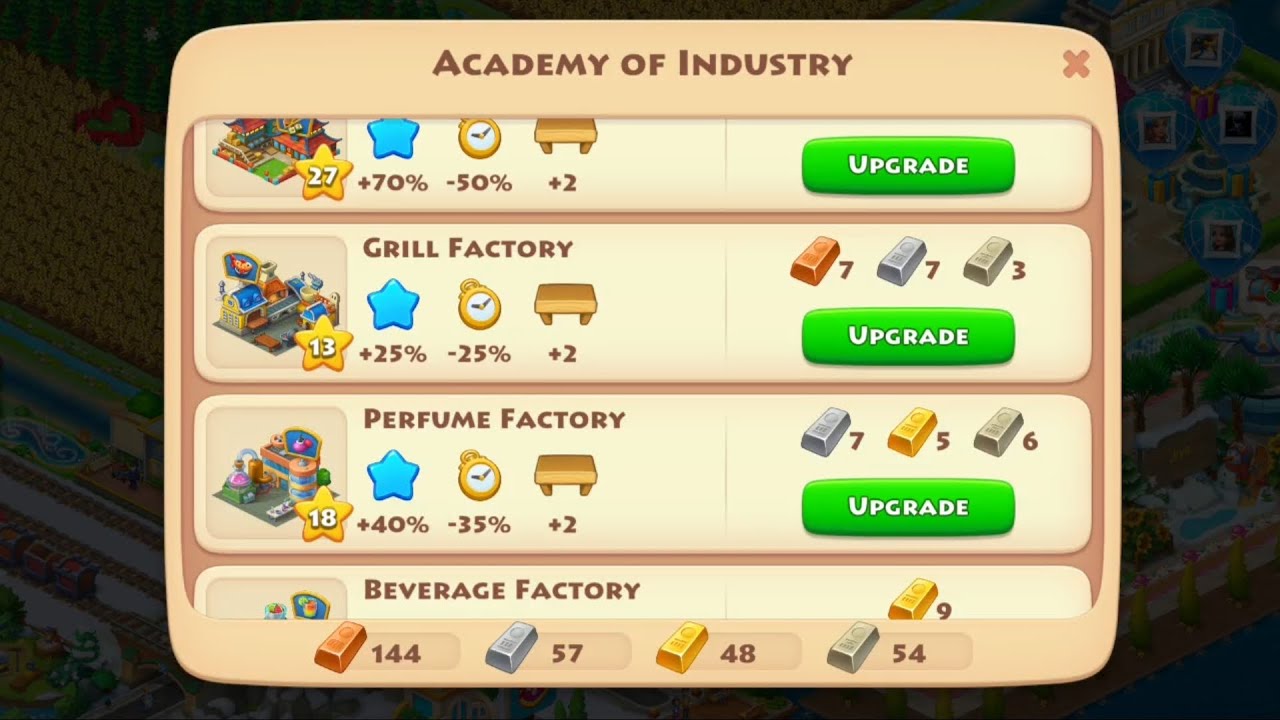 Township Upgrading Factories at Academy of Industry gameplay Level 