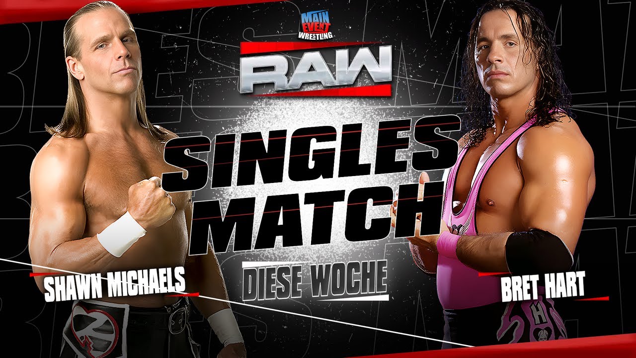 MEW Shawn Michaels vs Bret Hart [RAW]