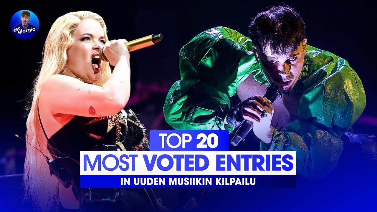 Top 20 Most Voted Entries in Uuden Musiikin Kilpailu 🇫🇮