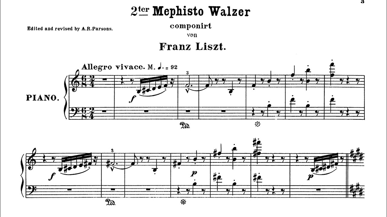 Ervin Nyiregyházi Liszt Mephisto Waltz No. 2 (Sheet Music Score) (Reupload)