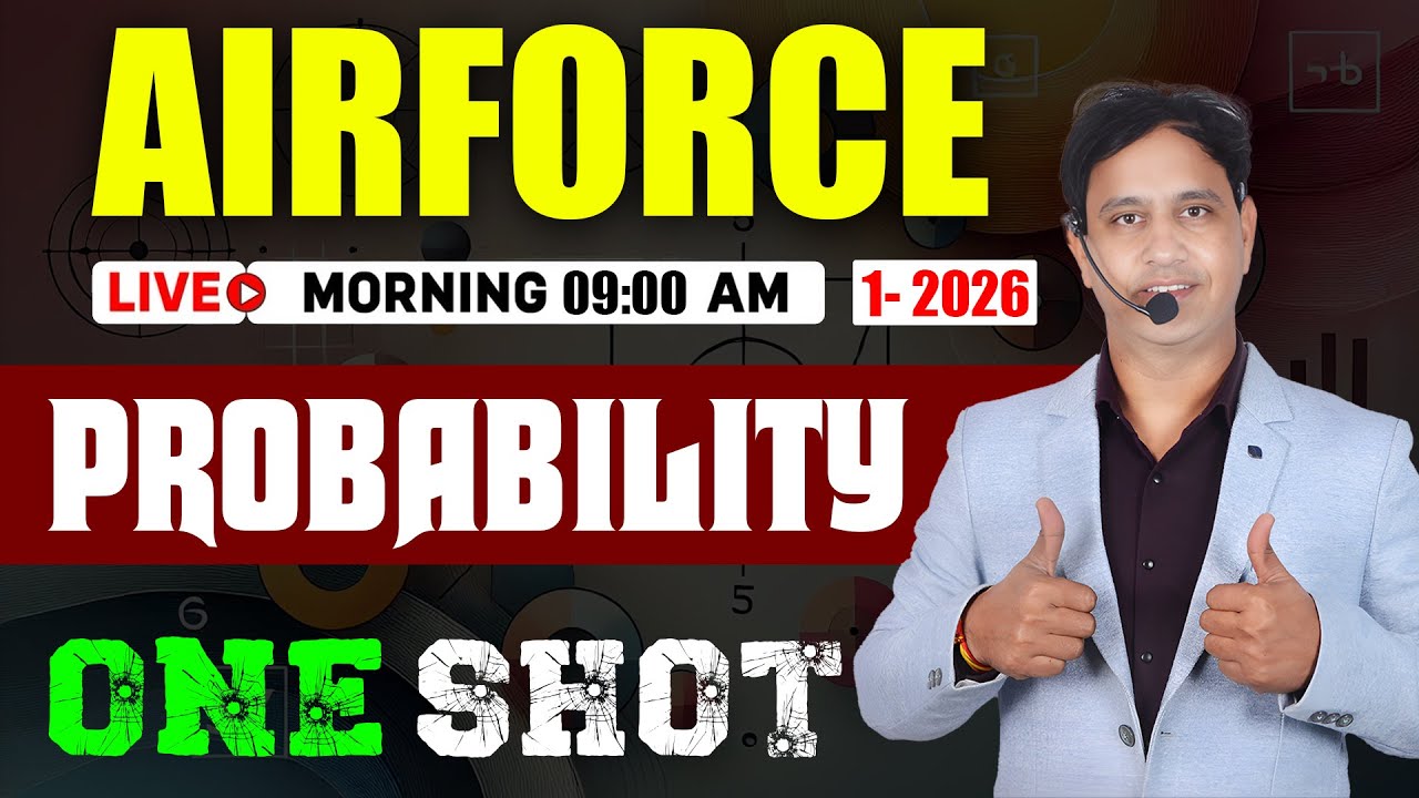 AIRFORCE 1 2026 Maths | Probability One Shot |Airforce 1 2026 Maths Classes by Mukesh Sir #airforce