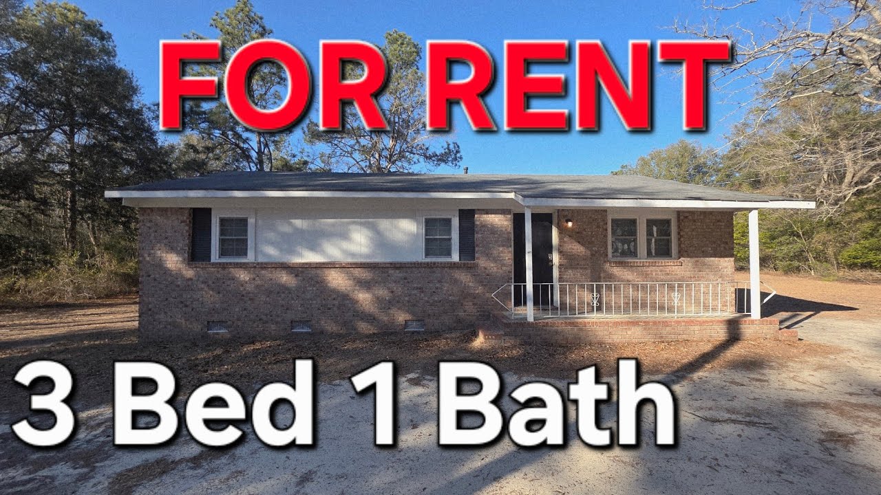 House For Rent Walk Through in SC - Virtual Tour of 3 Bedroom 1 Bathroom Home For Rent Barnwell, SC
