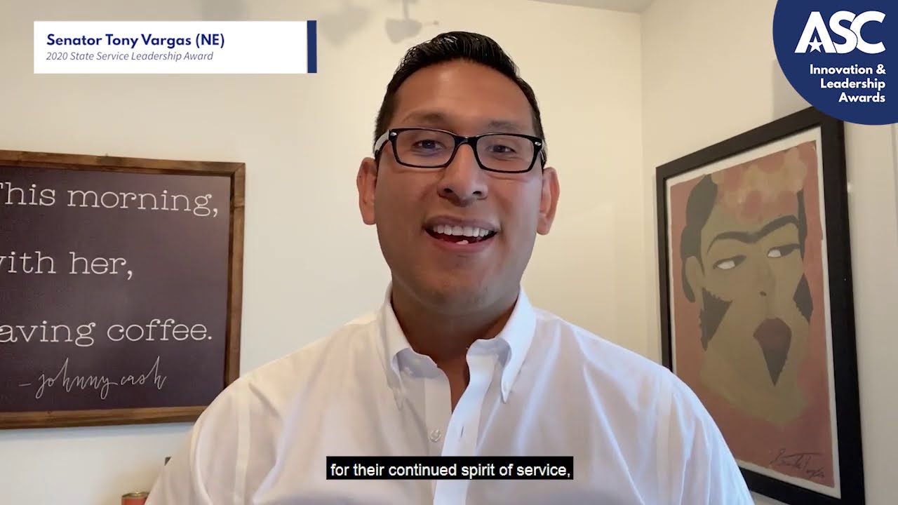 State Senator Tony Vargas (Nebraska) - State Service Leadership Award