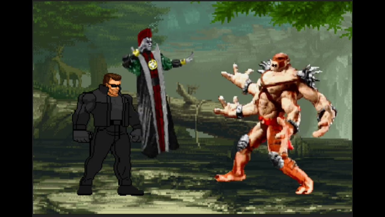 terminator game play (mortal Kombat x terrordrome) mugen (dc2) 