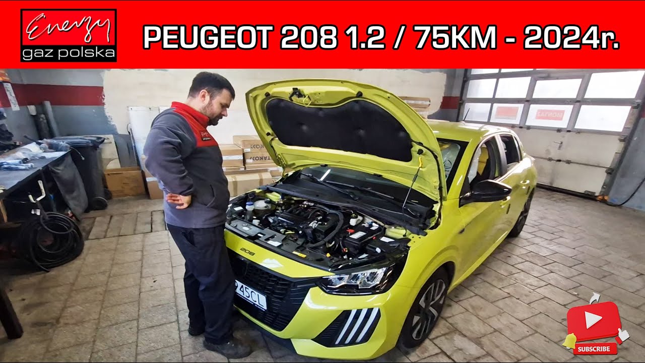 MONTAŻ LPG PEUGEOT 208 1.2 75KM 2024R NA GAZ BRC SQ 32 W ENERGY GAZ POLSKA