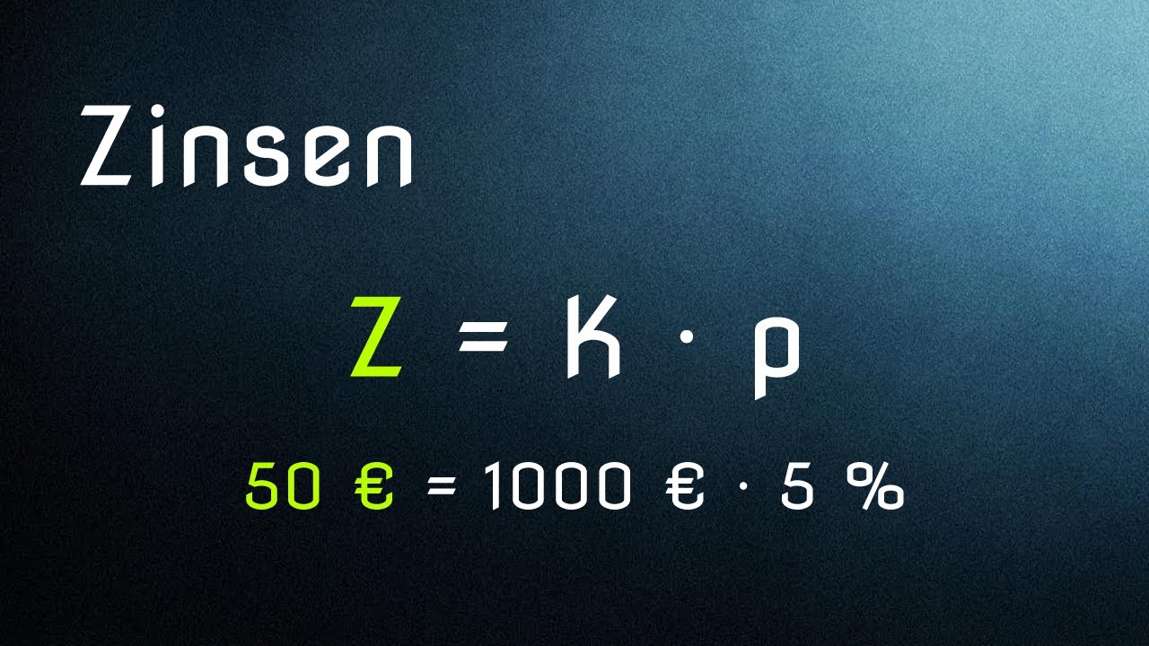 Zinsrechnung - Einführung Kapital, Zinsen, Zinssatz