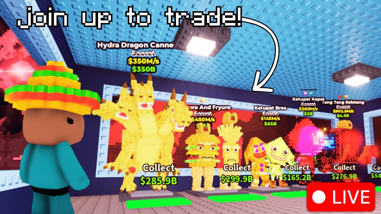 🎁Trading in *Steal a Brainrot* LIVE🔴(🌹join up to trade!)🔥