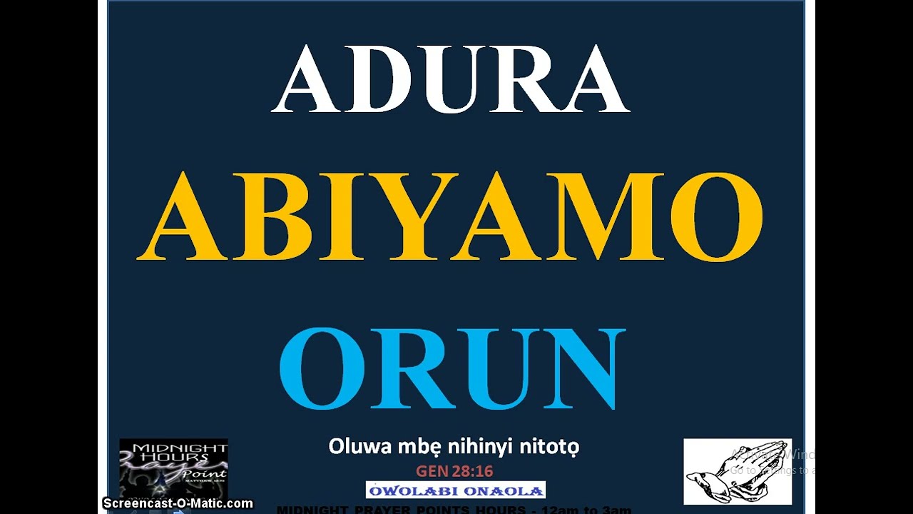 ADURA ABIYAMO ORUN - Owolabi Onaola