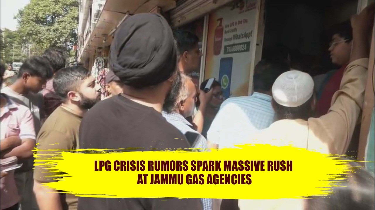 LPG crisis rumors Spark massive rush at Jammu Gas Agencies