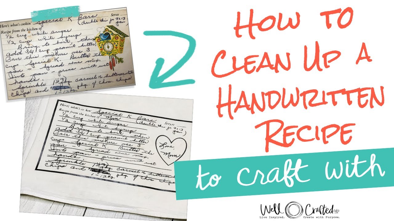 How to Remove the Background of a Handwritten Recipe to Use in Crafts