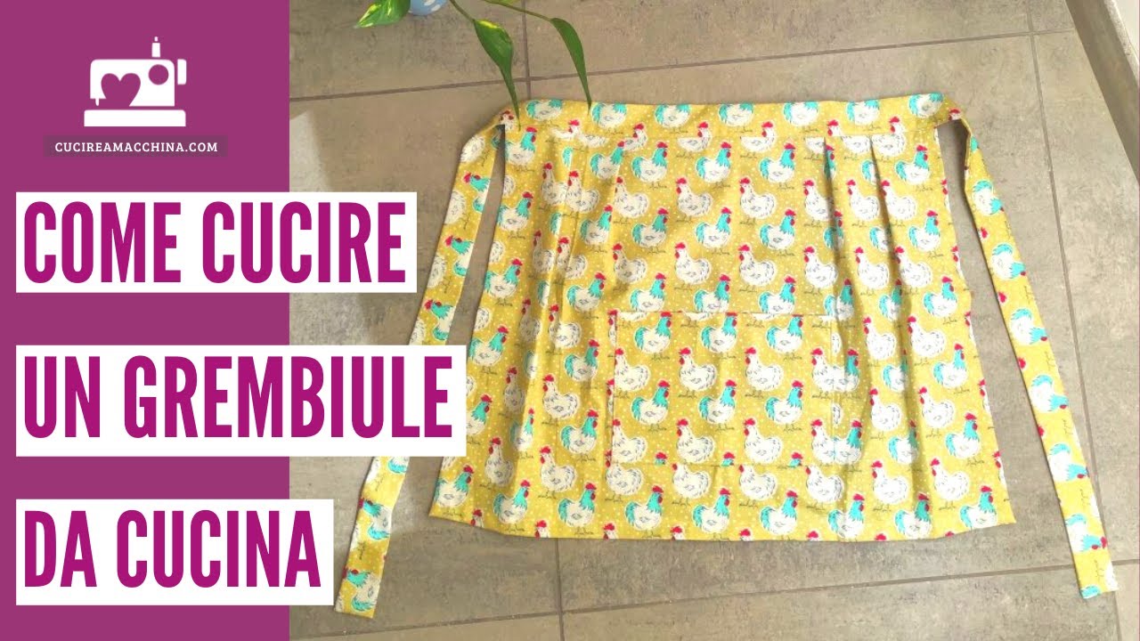 Come cucire un grembiule da cucina in stoffa facile, veloce e divertente