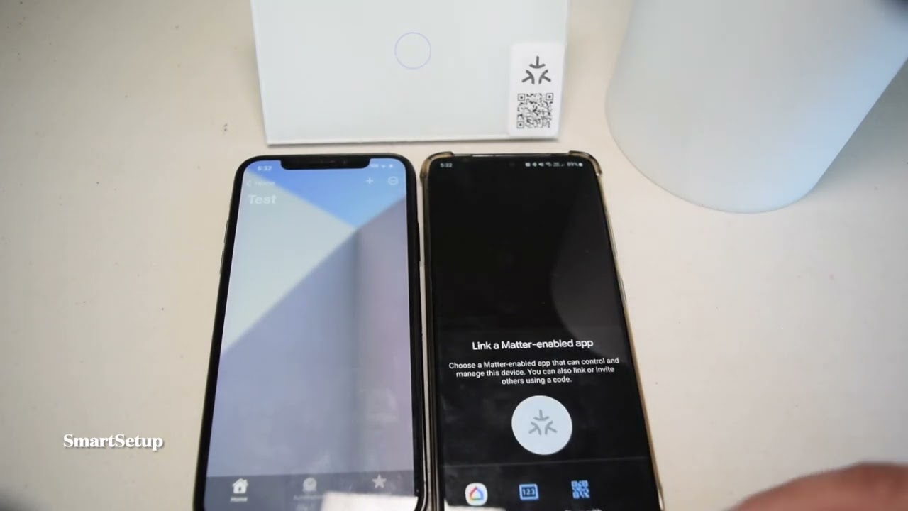 SmartSetup Matter  smart wall swtich accessory commissioning